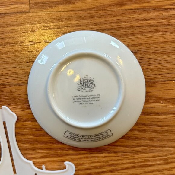 1994 Precious Moments Tie-dings Of Joy Porcelain Plate - Picture 3 of 4